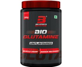 Bio L - Glutamine Powder Unflavored (300 Gram, 60 Serves) | Supports Athletic Performance, Instant Muscle Injury Damage and Cramp Recovery